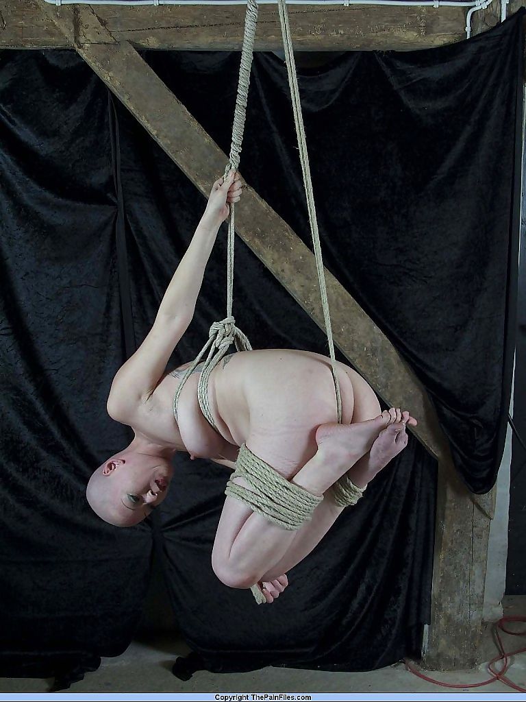 Amateur shaven headed asian chick is tied up tightly in the strictest rope bonda - part 753 page 1