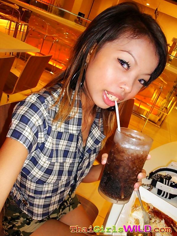 Slender cutie from bangkok sips pop from a straw and takes pics - part 1321 page 1