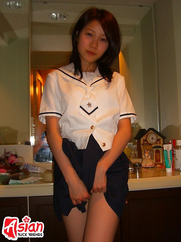 Asian college girl in uniform showing her hairy pussy - part 2928 page 1