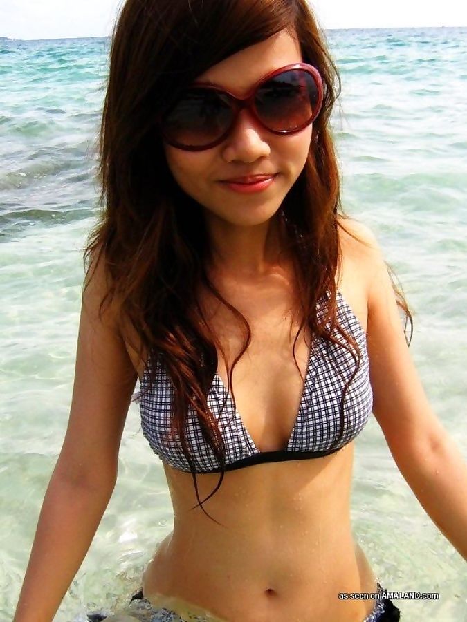 Sexy asian exgirlfriend posing in a bikini outdoors - part 15 page 1
