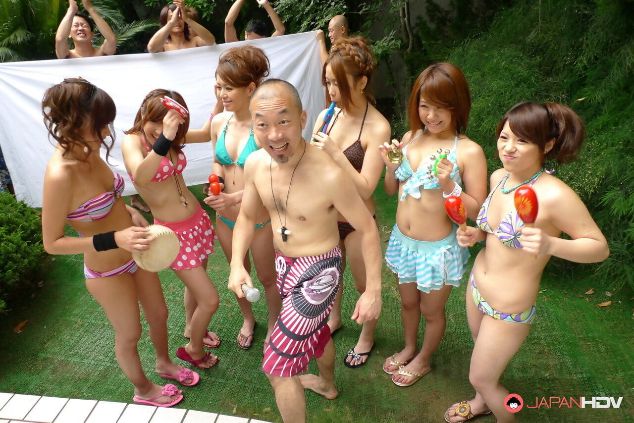 Japanese girls in bikinis have their pussies fingered by their man friends page 1