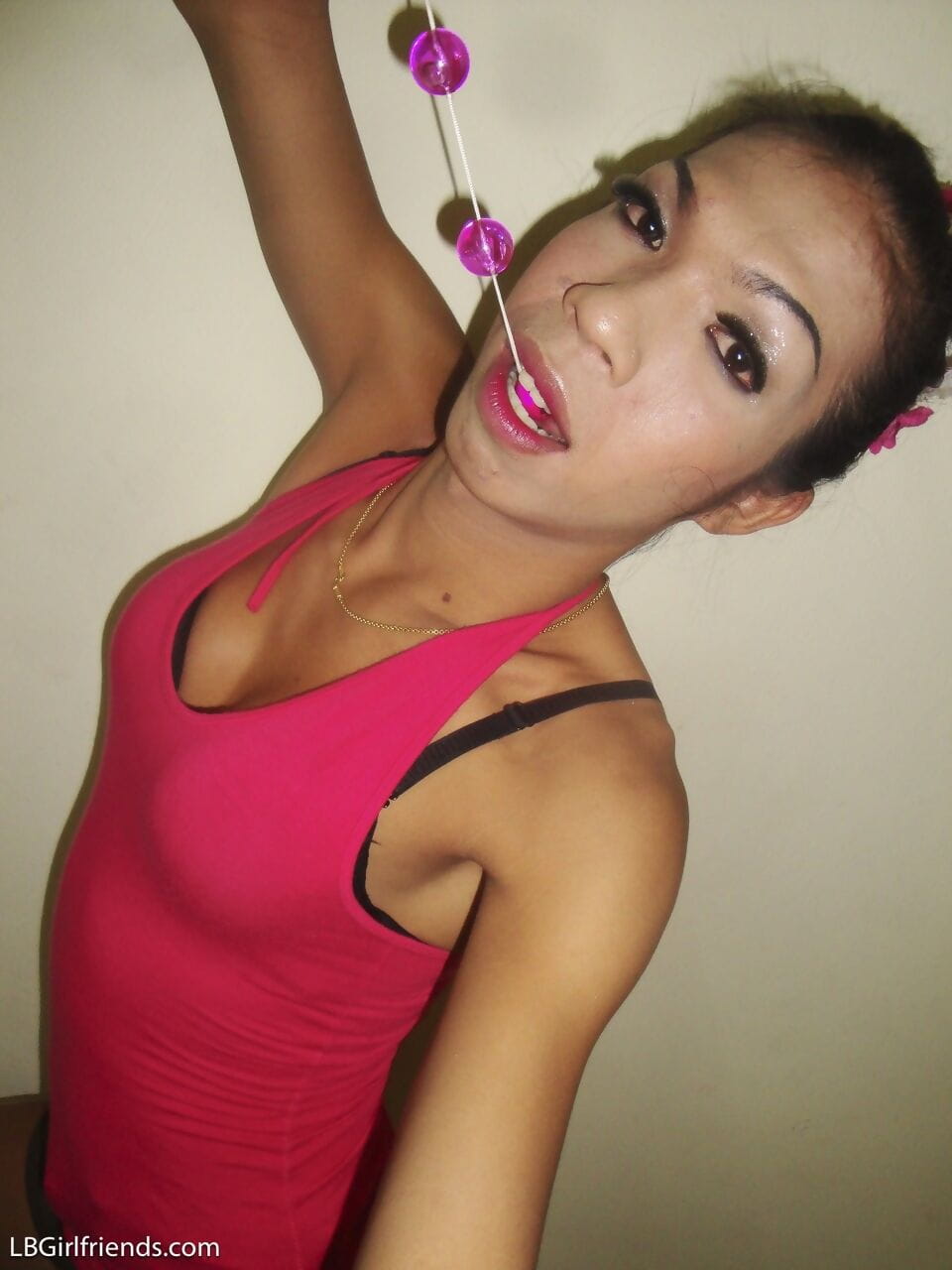 Exotic ladyboy Night always in mood to demonstrate cock on camera page 1
