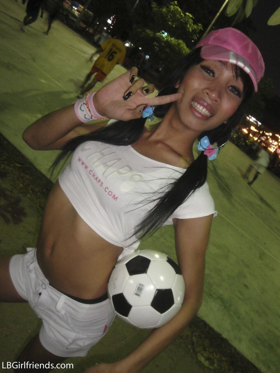 Asian ladyboy with skinny body has exciting photo shoot dedicated to World Cup page 1