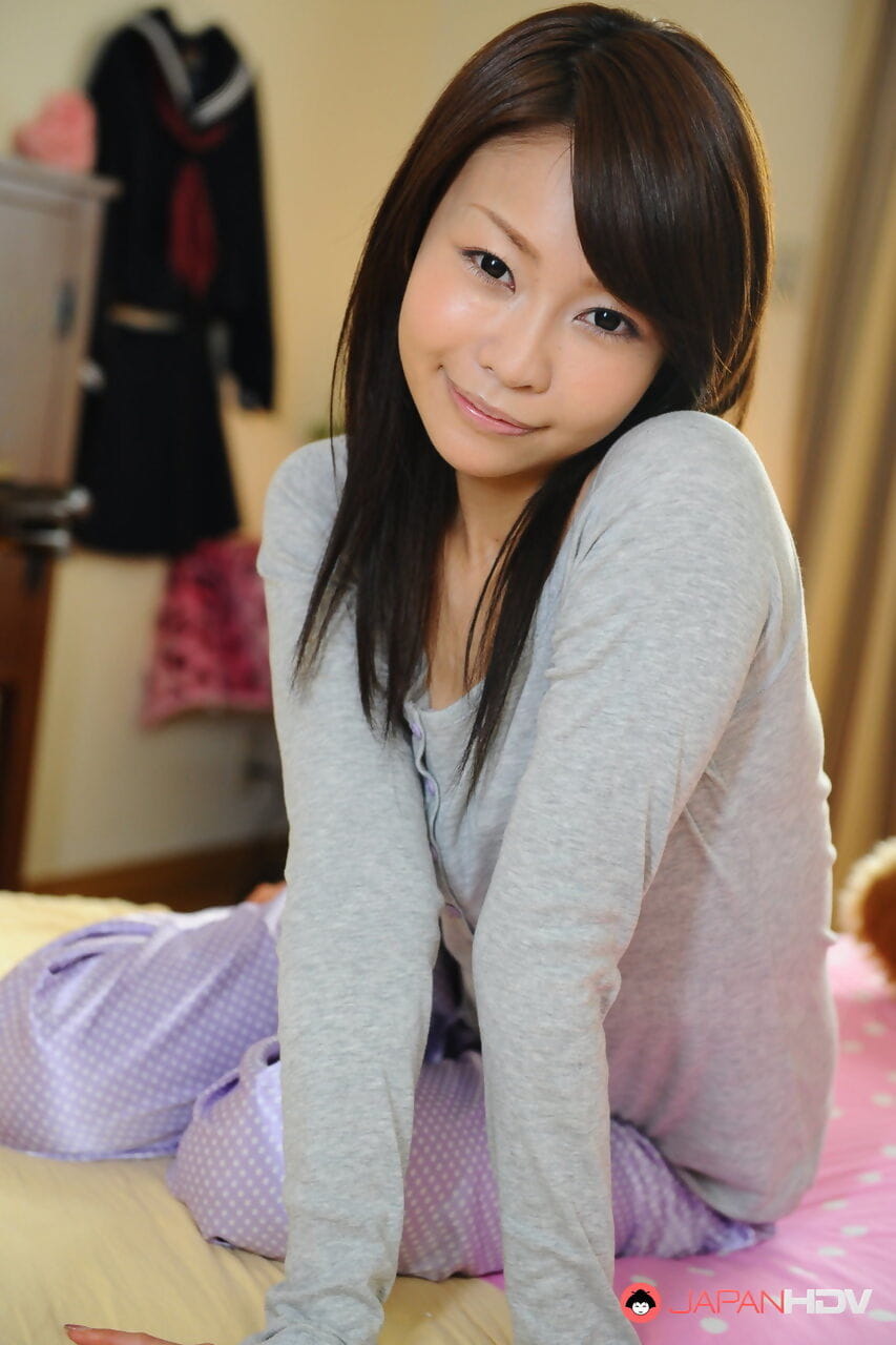 Petite Japanese girl Yuri Aine models totally naked and non nude as well page 1
