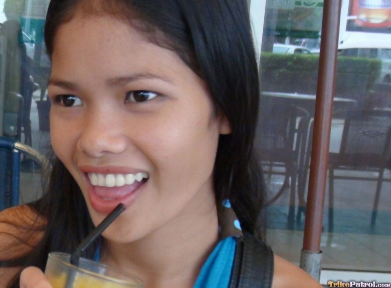 Skinny Filipina teen Anabel gives ball sucking blowjob & gets creampie reward page 1