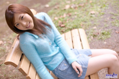 Charming Japanese teen Jun Seto eventually takes off her upskirt panties