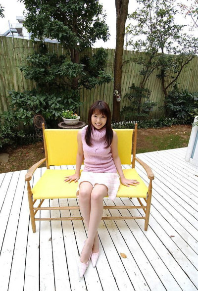 Barely legal Japanese teen Aya Shiraishi slides panties aside to show her bush