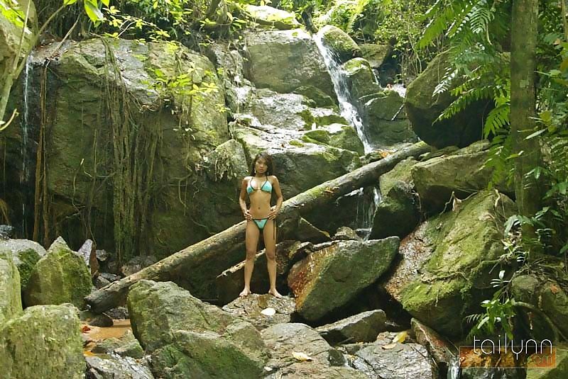 Hot asian tailynn in a skimpy bikini posing by a waterfall - part 736 page 1