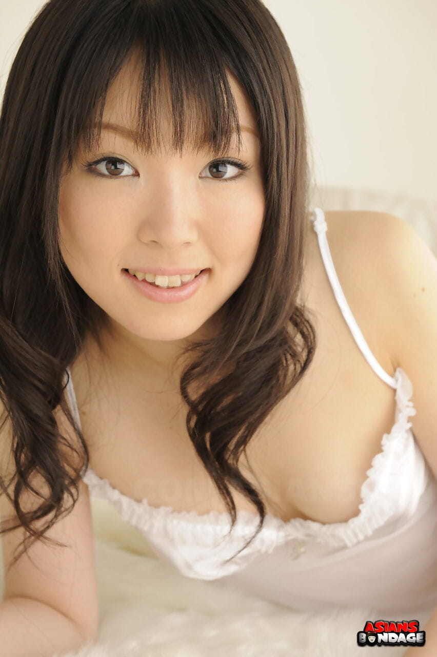 Charming Japanese girl Aoi Minami reveals her cute tiny tits and hairy twat page 1