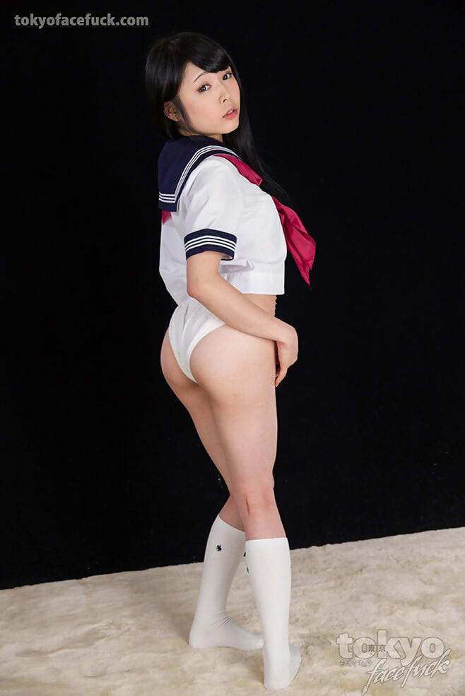 Japanese cutie is forced to suck cock while rope bound in sailor uniform page 1