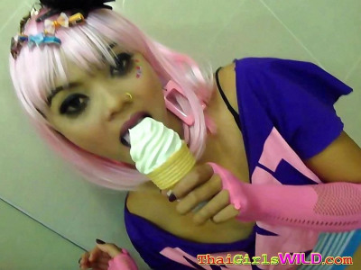 Watch miy tease you as she licks a vanilla ice cream cone - part 776